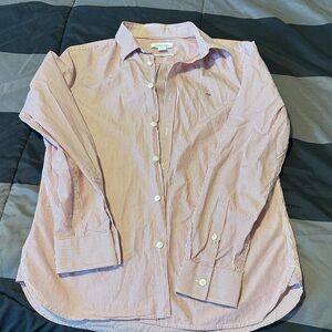 Calvin Klein Light Pink and White Striped Dress Shirt